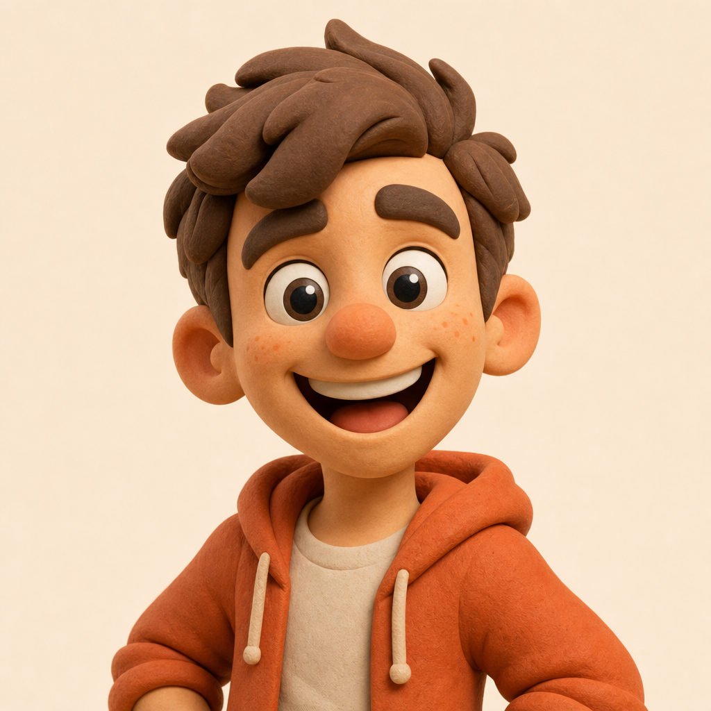 3D clay character portrait